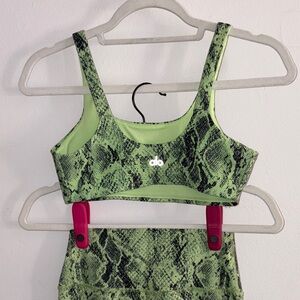 Alo Yoga Bra and Leggings Snake Print Set